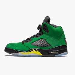 PK God Shoes Air Jordan 5 Retro SE Oregon Green Yellow Apple Green/Black/Yellow Strike/Black CK6631-307