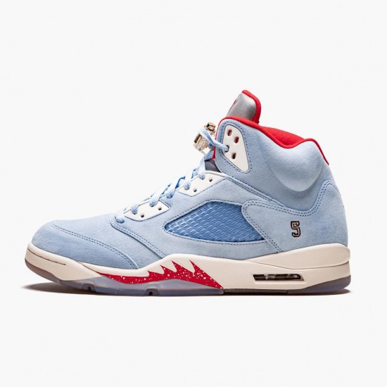 PK God Shoes Air Jordan 5 Retro Trophy Room Ice Blue Ice Blue/University Red Sail M CI1899-400