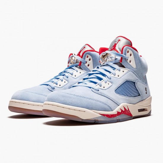 PK God Shoes Air Jordan 5 Retro Trophy Room Ice Blue Ice Blue/University Red Sail M CI1899-400