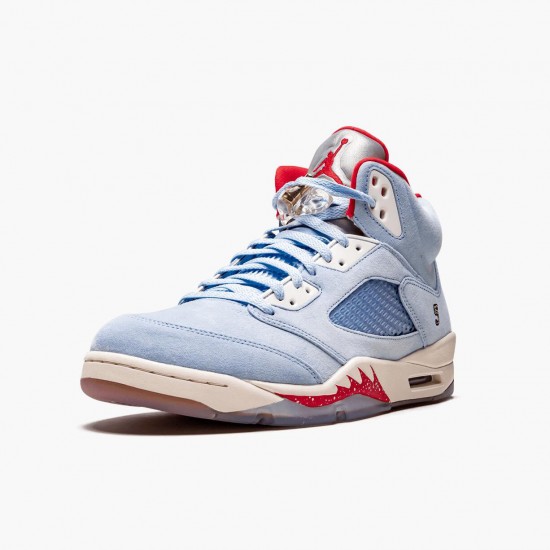 PK God Shoes Air Jordan 5 Retro Trophy Room Ice Blue Ice Blue/University Red Sail M CI1899-400