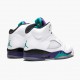 PK God Shoes Air Jordan 5 Retro Grape White/New Emerald Grp Ice Blk 136027-108
