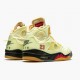 PK God Shoes Off-White x Air Jordan 5 Retro Sail Sail/Fire Red/Muslin Black DH8565-100