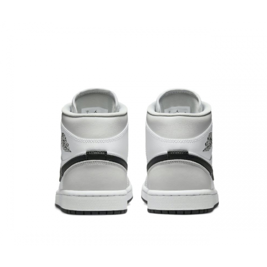 PK God Jordan 1 Mid Grey Fog (W) BQ6472 015 White/Gray AJ Shoes