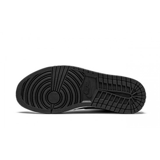 PK God Jordan 1 High Black Smoke Grey BLACK 555088 035 BLACK/WHITE-LIGHT SMOKE GREY AJ Shoes