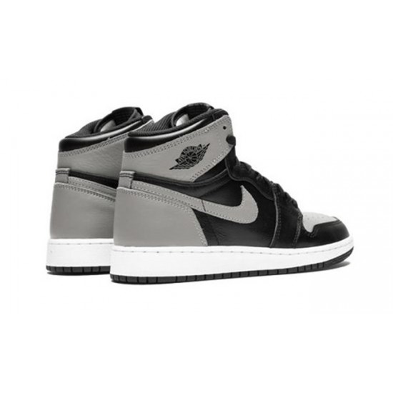 PK God Jordan 1 High OG BG “Shadow” 575441 013 BLACK/MEDIUM-GREY-WHITE AJ Shoes