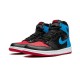 PK God Jordan 1 High UNC to Chicago CD0461 046 BLACK/DARK POWDER BLUE/GYM RED AJ Shoes