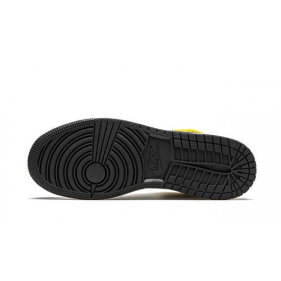 PK God Jordan 1 Mid SE (GS) BLACK/TEAM ORANGE-AMARILLO BQ6931 087 BLACK AJ Shoes