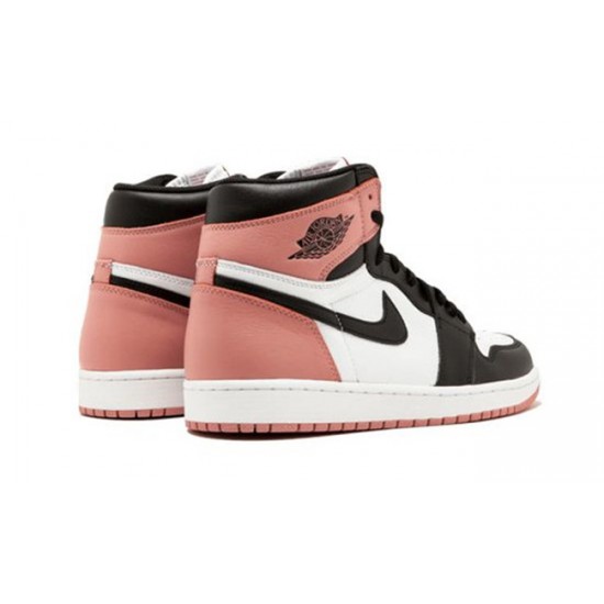 PK God Jordan 1 High OG Rust Pink WHITE 861428 101 WHITE/BLACK-RUST PINK AJ Shoes