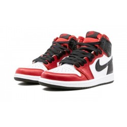 PK God Jordan 1 High Snake Chicago Satin GYM RED CU0449 601 GYM RED/WHITE-BLACK AJ Shoes