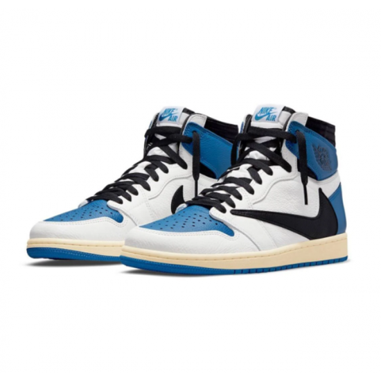 PK God Jordan 1 High SP Fragment Design x Travis Scott Blue DH3227 105 Blue AJ Shoes