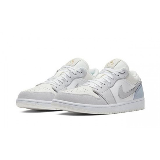 PK God Jordan 1 Low Paris CV3043 100 WHITE/SKY GREY-FOOTBALL GREY AJ Shoes