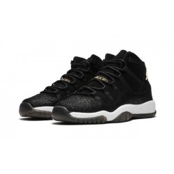 PK God Jordan 11 Heiress 852625 030 BLACK/METALLIC GOLD-WHITE AJ Shoes