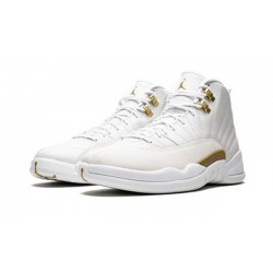 PK God Jordan 12 OVO White 873864 102 WHITE/ METALLIC GOLD-WHITE AJ Shoes
