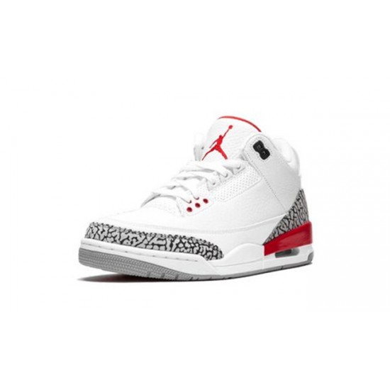 PK God Jordan 3 Hall of Fame WHITE/FIRE RED 136064 116 WHITE/FIRE RED-CEMENT GREY AJ Shoes