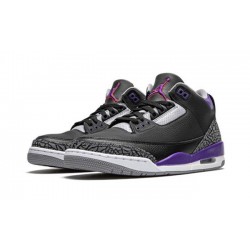 PK God Jordan 3 Court Purple Black Cement CT8532 050 BLACK/CEMENT GREY-WHITE-COURT AJ Shoes