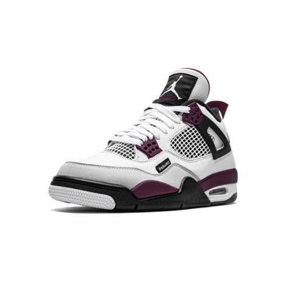 PK God Jordan 4 PSG CZ5624 100 WHITE/NEUTRAL GREY-BLACK-BORDE AJ Shoes