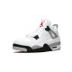 PK God Jordan 4 White Cement 840606 192 WHITE/FIRE RED-BLACK-TECH GREY AJ Shoes