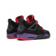 PK God Jordan 4 Retro Raptors BLACK/COURT PURPLE AQ3816 056 BLACK/COURT PURPLE-UNIVERSITY AJ Shoes