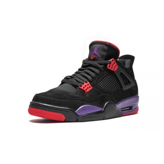 PK God Jordan 4 Retro Raptors BLACK/COURT PURPLE AQ3816 056 BLACK/COURT PURPLE-UNIVERSITY AJ Shoes