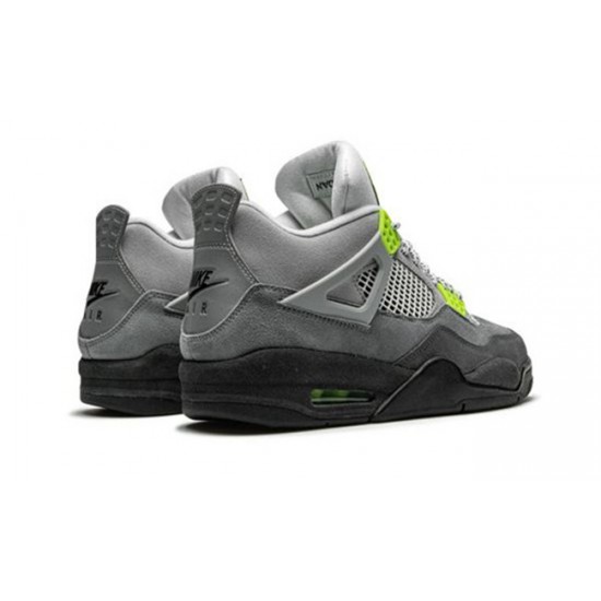 PK God Jordan 4 Neon 95 CT5342 007 COOL GREY/VOLT-WOLF GREY-ANTHR AJ Shoes