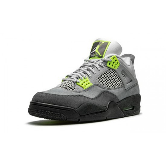 PK God Jordan 4 Neon 95 CT5342 007 COOL GREY/VOLT-WOLF GREY-ANTHR AJ Shoes