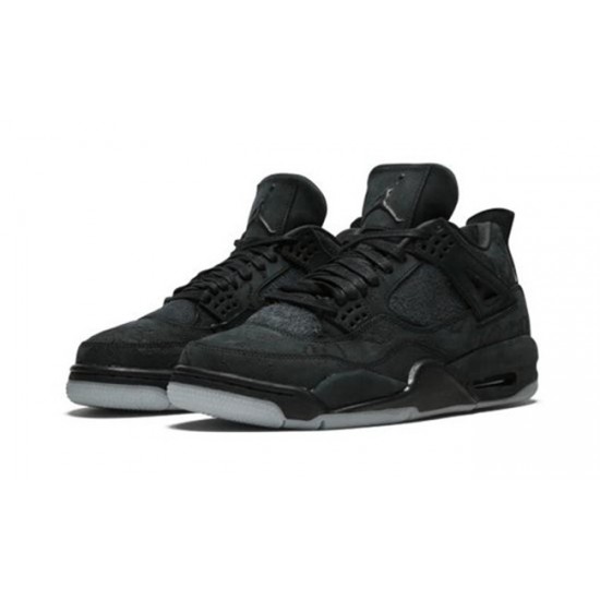 PK God Jordan 4 Black 930155 001 BLACK/BLACK-CLEAR-GLOW AJ Shoes