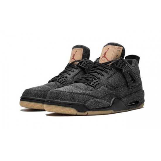 PK God Jordan 4 X Levis Black AO2571 001 Black/Black AJ Shoes