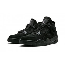 PK God Jordan 4 Black Cat 308497 002 BLACK/BLACK-LT GRAPHITE AJ Shoes