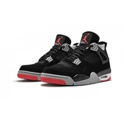 PK God Jordan 4 Bred BLACK/CEMENT  GREY 308497 060 BLACK/CEMENT GREY-SUMMIT WHITE AJ Shoes