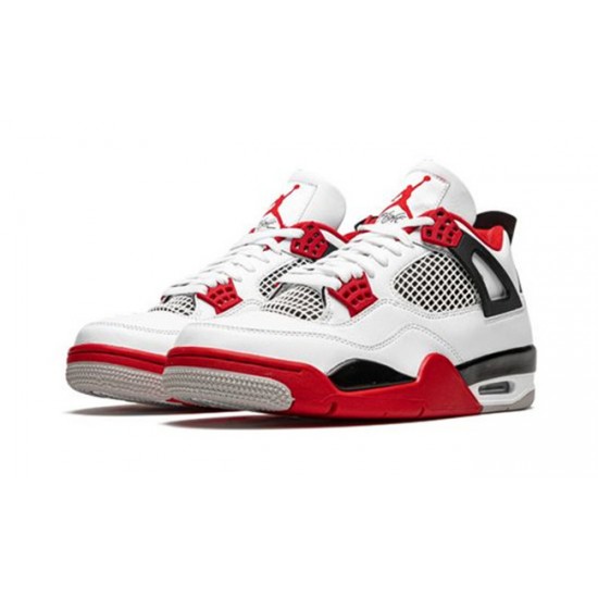 PK God Jordan 4 Fire Red DC7770 160 WHITE/FIRE RED-BLACK-TECH GREY AJ Shoes