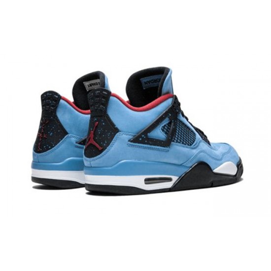 PK God Jordan 4 Cactus Jack University Blue/Varsity Red 308497 406 University Blue/ Red AJ Shoes