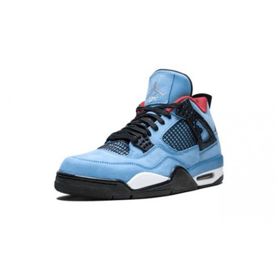 PK God Jordan 4 Cactus Jack University Blue/Varsity Red 308497 406 University Blue/ Red AJ Shoes