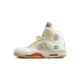 PK God Jordan 5 White Sail/Fire Red-Muslin-Black CT8480-100 Red Black AJ Shoes