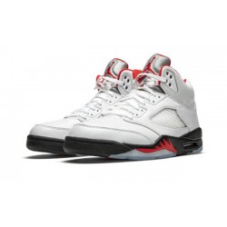 PK God Jordan 5 Fire Red DA1911 102 TRUE WHITE/FIRE RED-BLACK AJ Shoes