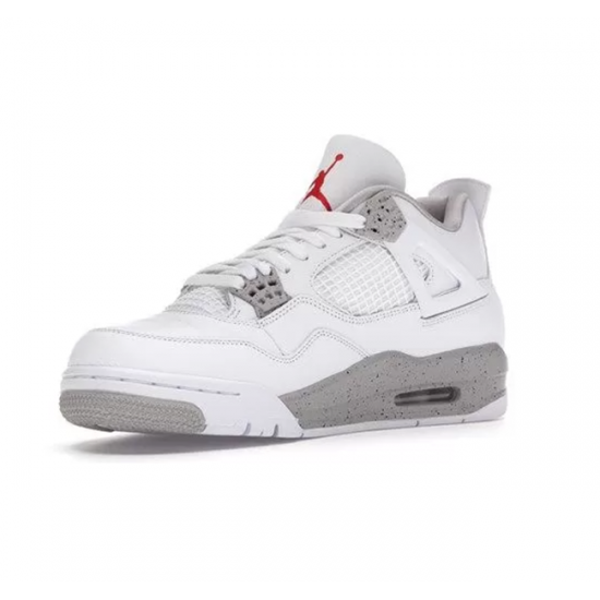 PK God Jordan 4 White Oreo CT8527 100 WHITE/TECH GREY-BLACK-FIRE RED AJ Shoes