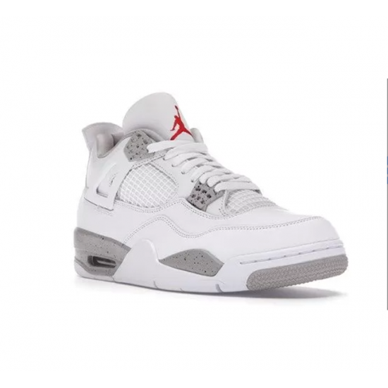 PK God Jordan 4 White Oreo CT8527 100 WHITE/TECH GREY-BLACK-FIRE RED AJ Shoes