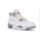 PK God Jordan 4 White Oreo CT8527 100 WHITE/TECH GREY-BLACK-FIRE RED AJ Shoes