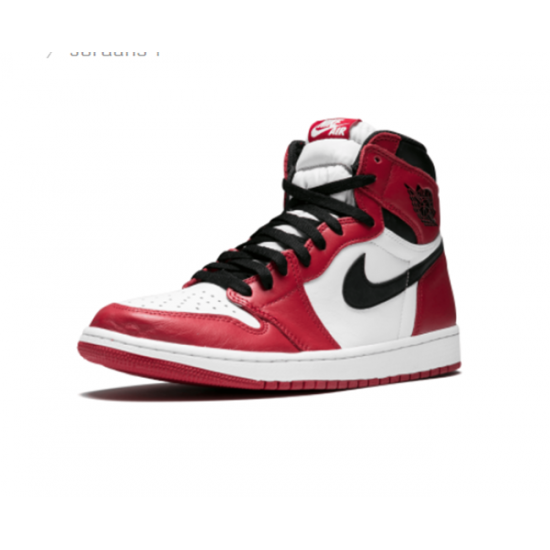 PK God Jordan 1 High OG “Chicago 555088 101 WHITE/BLACK-VARSITY RED AJ Shoes