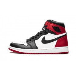 PK God Jordan 1 High OG “Black Toe” 555088 125 WHITE/BLACK-VARSITY RED AJ Shoes