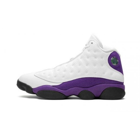 PK God Jordan 13 Lakers 414571 105 WHITE/BLACK/COURT-PURPLE/UNIVE AJ Shoes