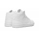 Mens Nike Air Jordan 1 Mid Triple White 554724-136 Shoes