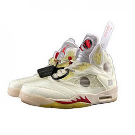 PK God Jordan 5 White Sail/Fire Red-Muslin-Black CT8480-100 Red Black AJ Shoes